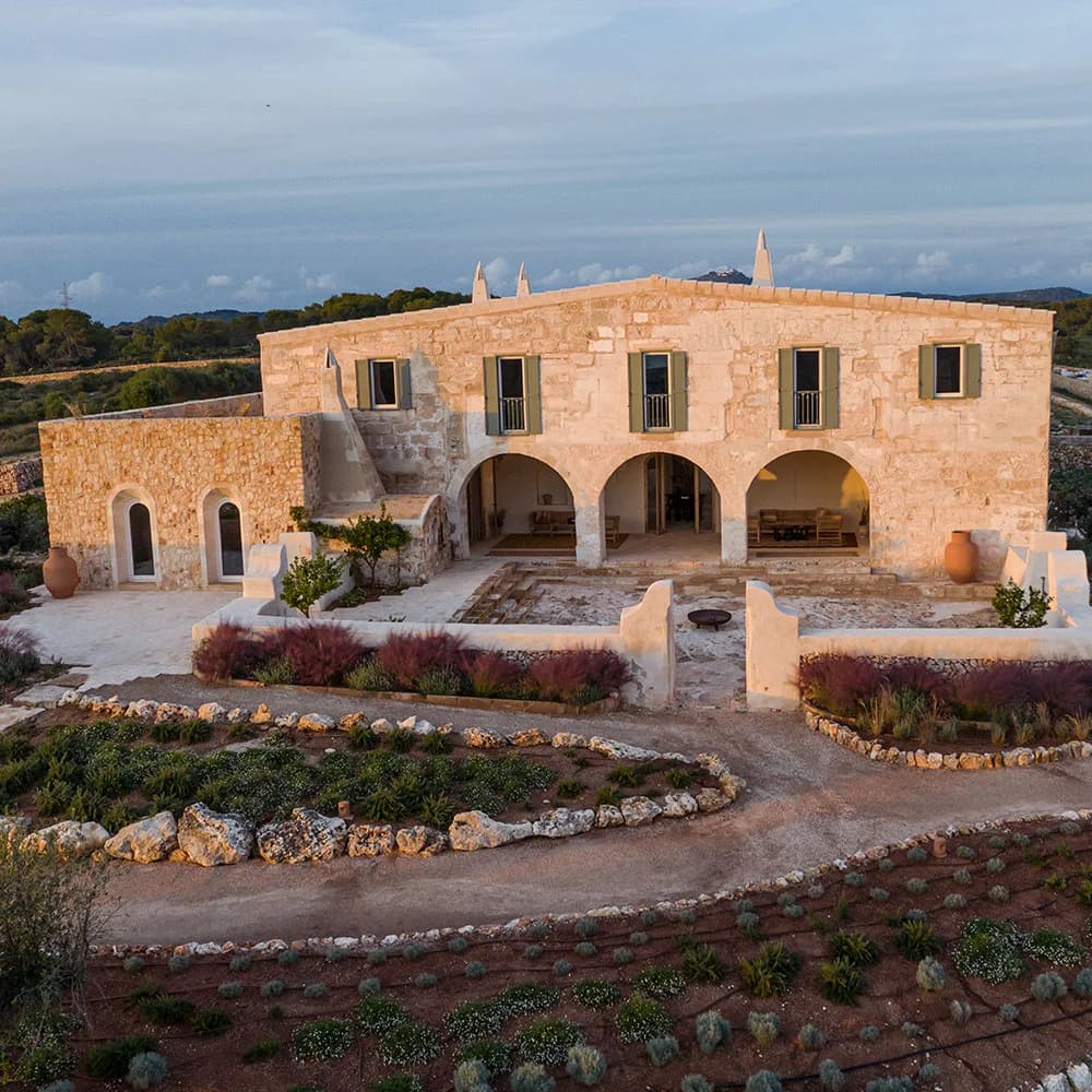 Son Blanc Farmhouse — the estate at dusk, Menorca