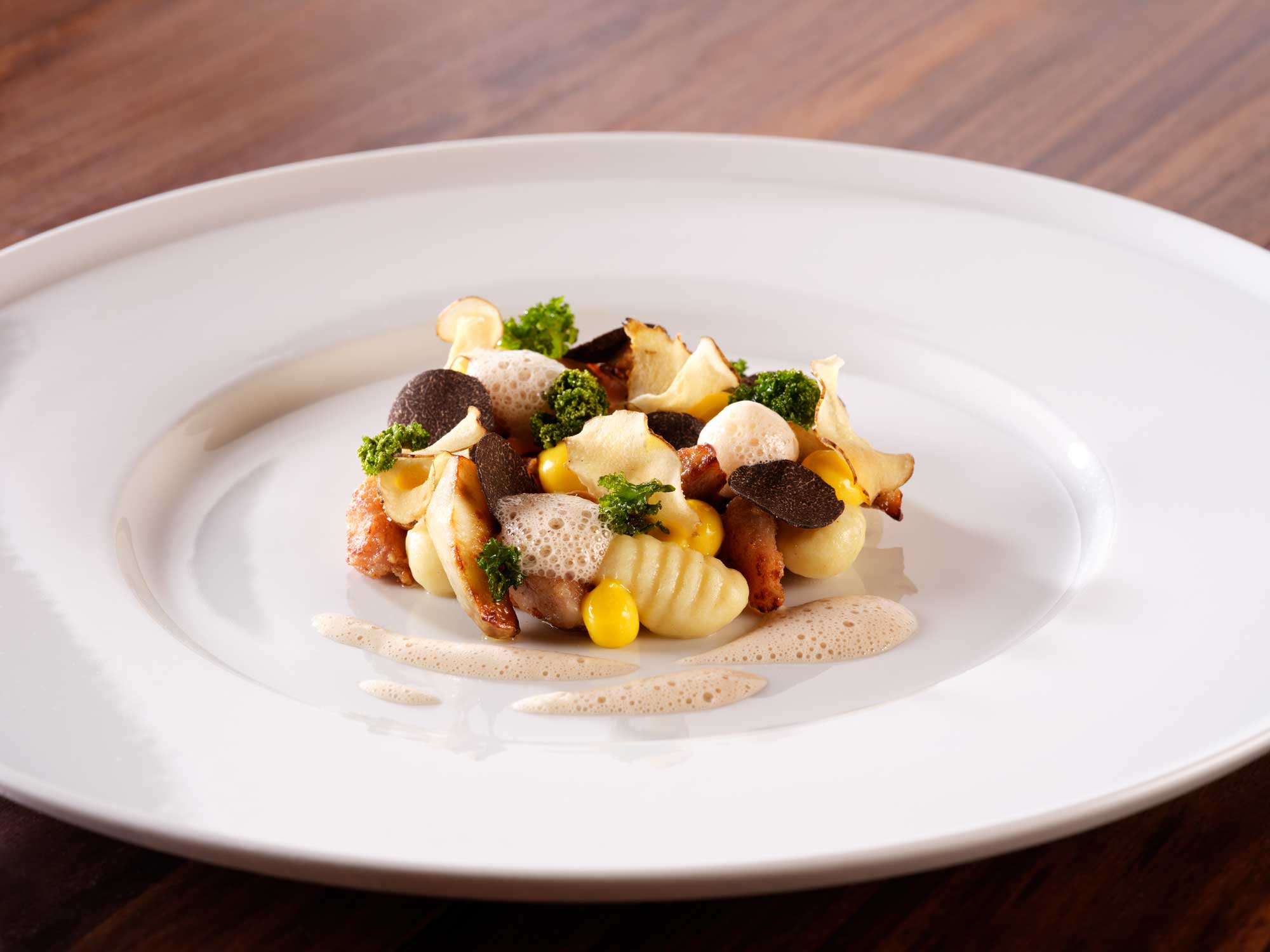 Stuba Adelboden — Gnocchi with wild mushrooms and seasonal vegetables