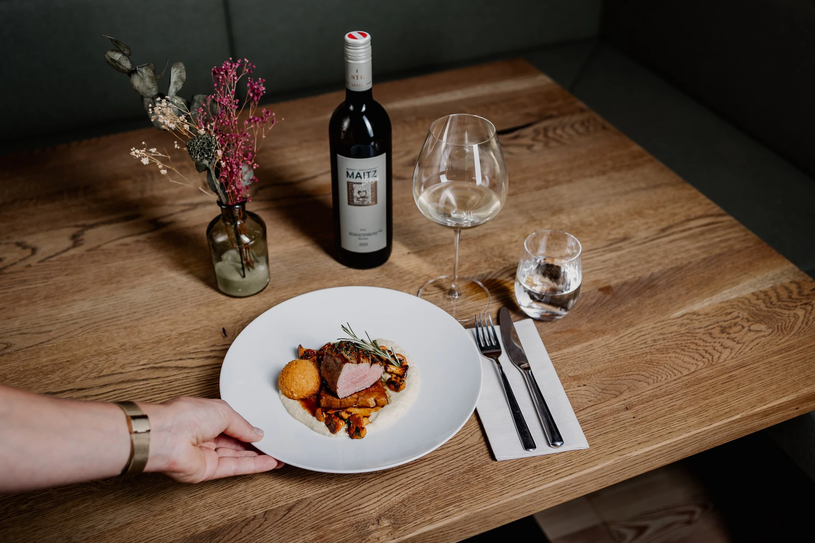 A dish at the Maitz inn. Photo: Weingut Wolfgang Maitz