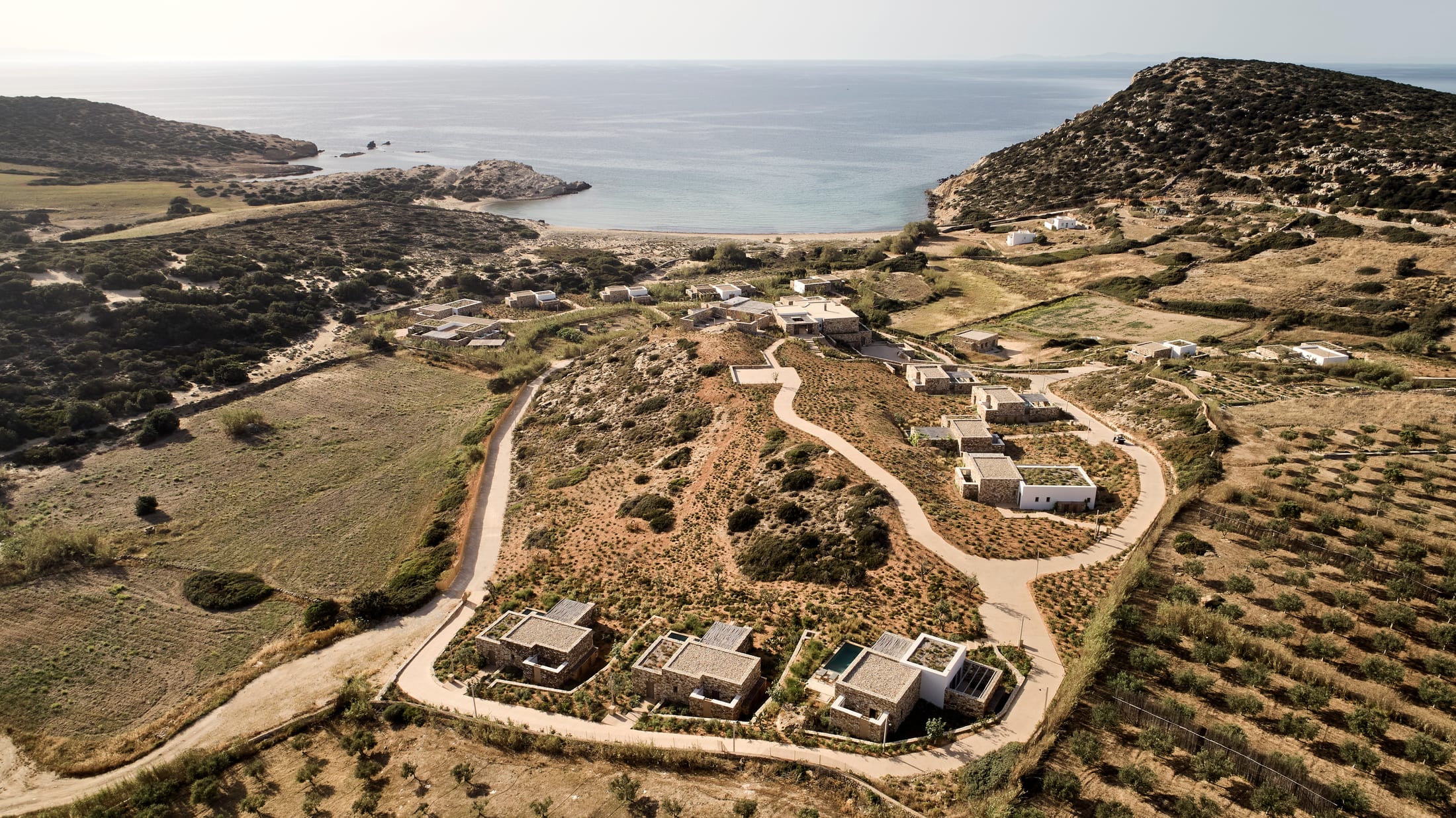 Antiparos — Küstenlinie aus der Vogelperspektive
